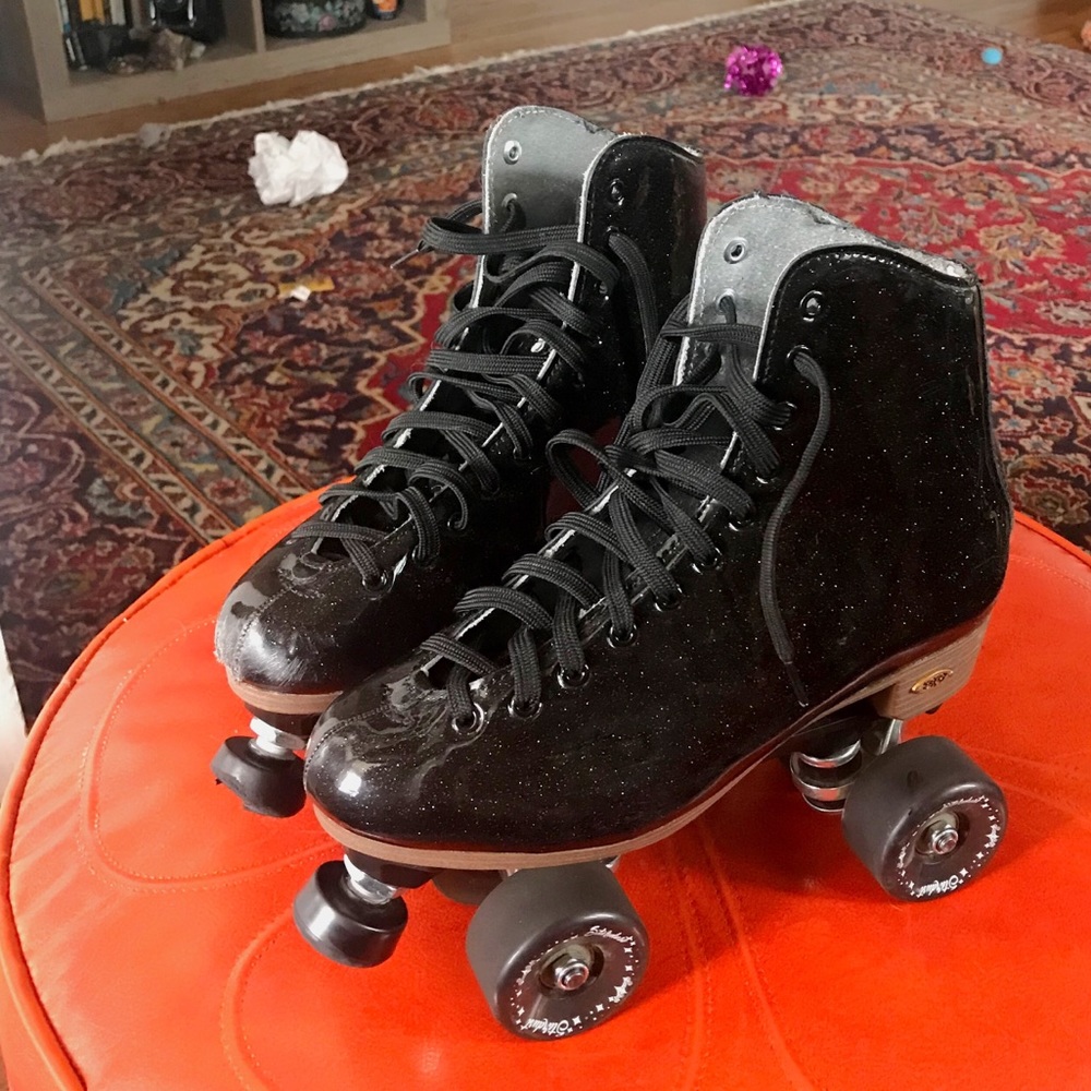 Women’s Black Stardust Suregrip Glitter Skates